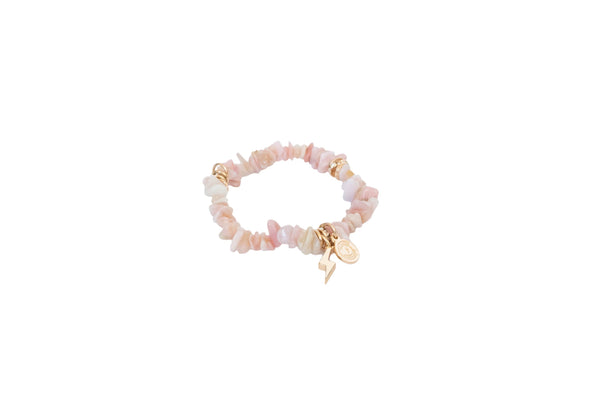 Women's Pink Zebra Stone Circle of Courage Bracelet